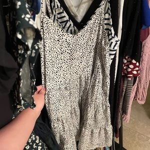 Black & White Spot Swing Dress